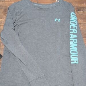 Under Armour Charcoal Long Sleeve with Teal Accents